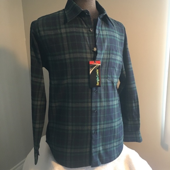 Men’s medium Sergio Green dress shirt button down - Picture 2 of 14